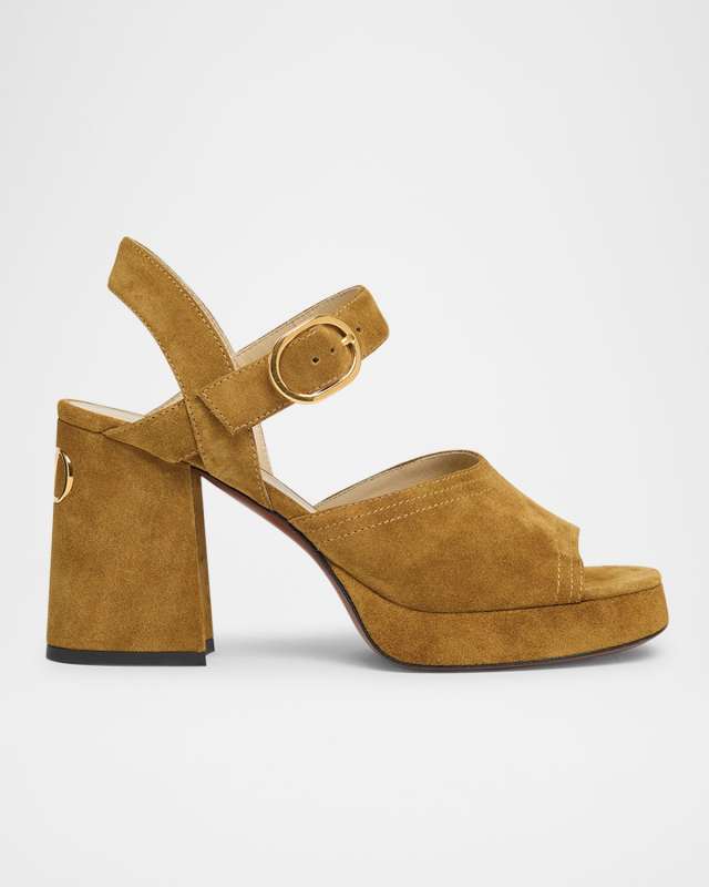 Fawcette VLogo Suede Platform Sandals
